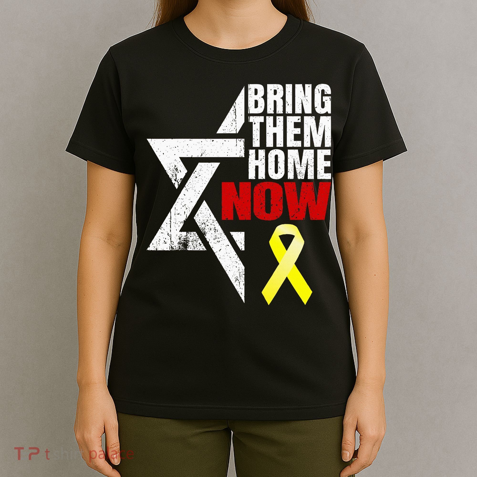 Israel Yellow Ribbon Symbol Bring Them Back Home Now T-Shirt