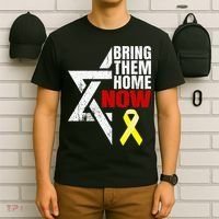Israel Yellow Ribbon Symbol Bring Them Back Home Now T-Shirt thumb 6