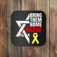 Israel Yellow Ribbon Symbol Bring Them Back Home Now Coaster thumb 0
