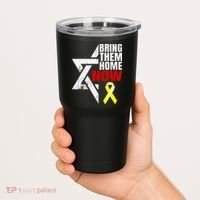 Israel Yellow Ribbon Symbol Bring Them Back Home Now Tumbler thumb 2