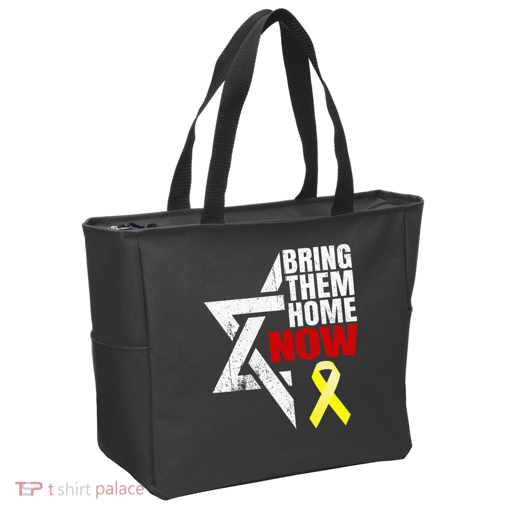Israel Yellow Ribbon Symbol Bring Them Back Home Now Tote Bag