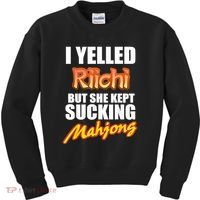 I Yelled Riichi But She Kept Sucking Mahjong Kids Sweatshirt thumb 0