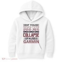 If You See Me Collapse Pause Garmin Kids Hoodie thumb 0