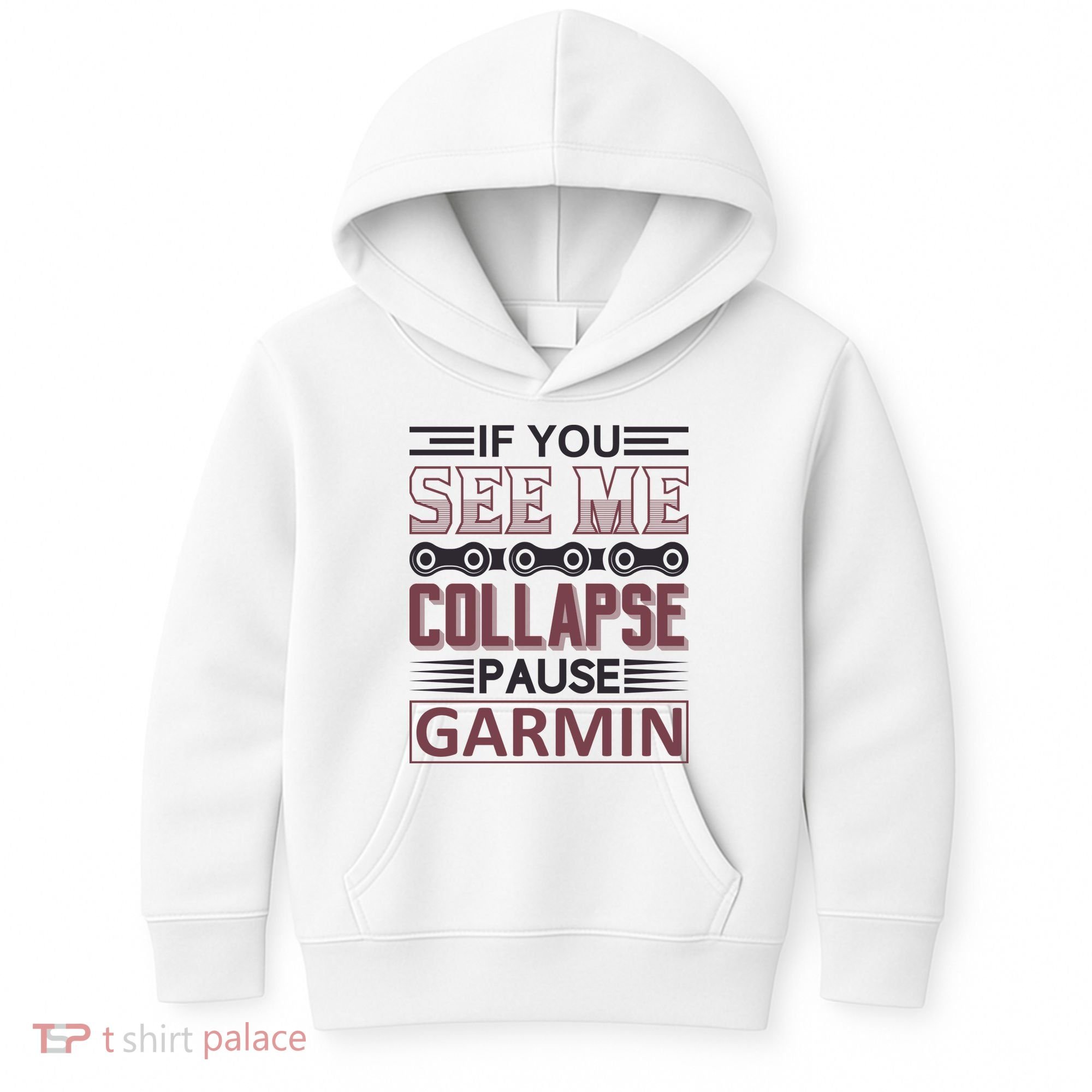If You See Me Collapse Pause Garmin Kids Hoodie