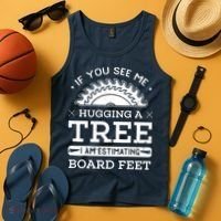 If You See Me Hugging A Tree Woodworking Lumberjack Tank Top thumb 4