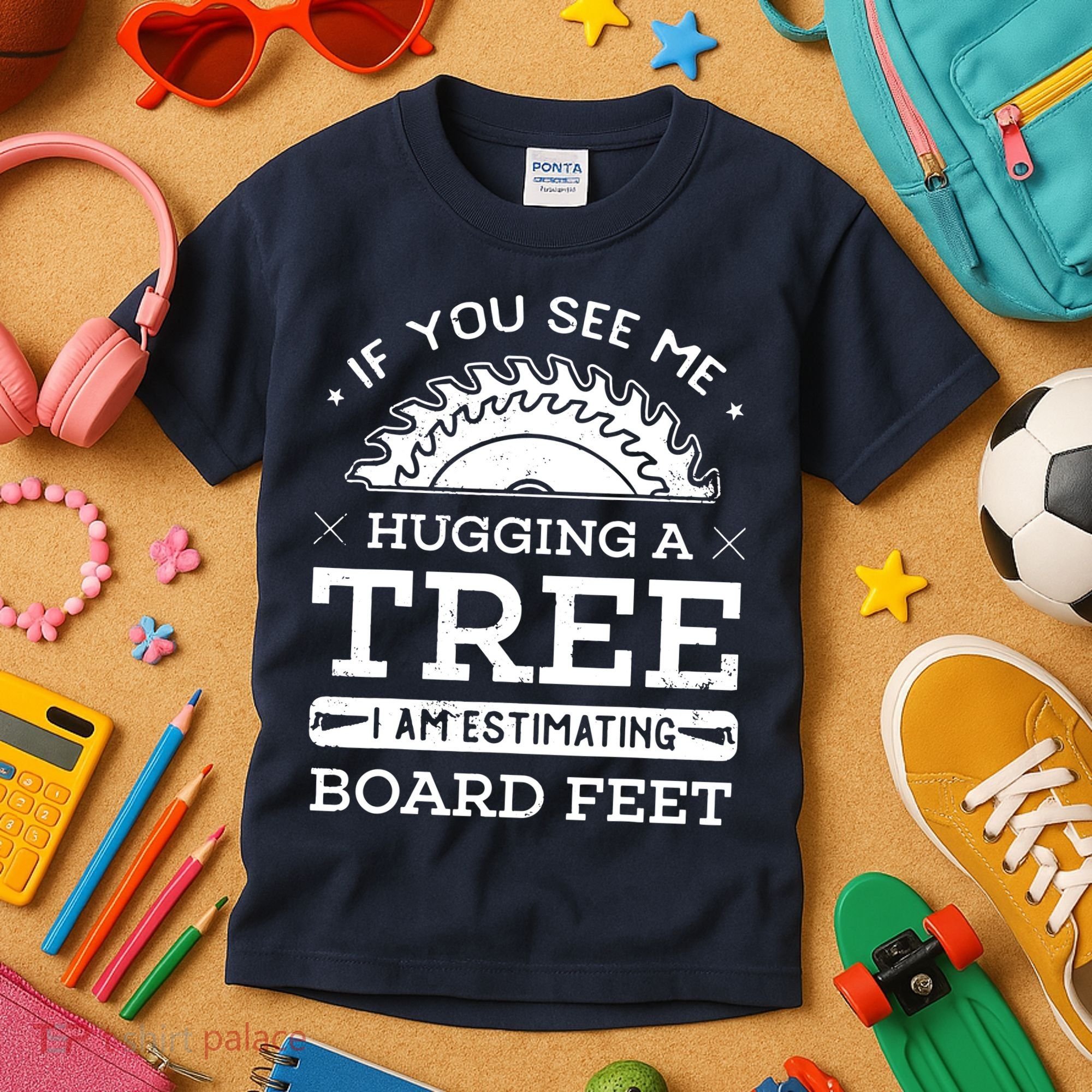If You See Me Hugging A Tree Woodworking Lumberjack Kids T-Shirt