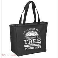 If You See Me Hugging A Tree Woodworking Lumberjack Tote Bag thumb 2