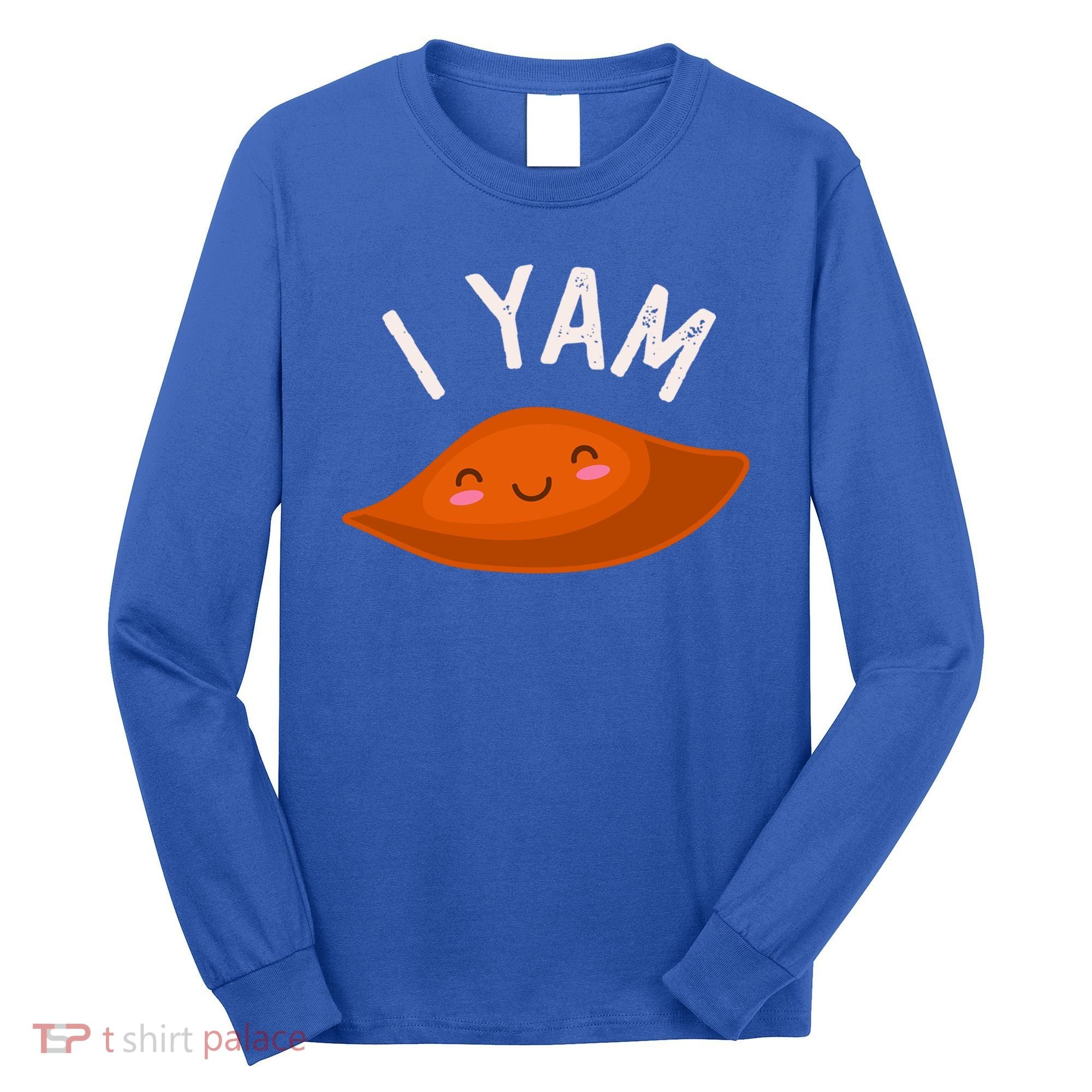 I Yam Shes My Sweet Potato Couples Matching Thanksgiving Gift Long Sleeve Shirt