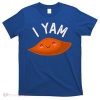 I Yam Shes My Sweet Potato Couples Matching Thanksgiving Gift T-Shirt thumb 0