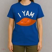 I Yam Shes My Sweet Potato Couples Matching Thanksgiving Gift T-Shirt thumb 4