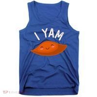 I Yam Shes My Sweet Potato Couples Matching Thanksgiving Gift Tank Top thumb 0