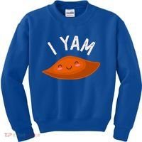 I Yam Shes My Sweet Potato Couples Matching Thanksgiving Gift Kids Sweatshirt thumb 0