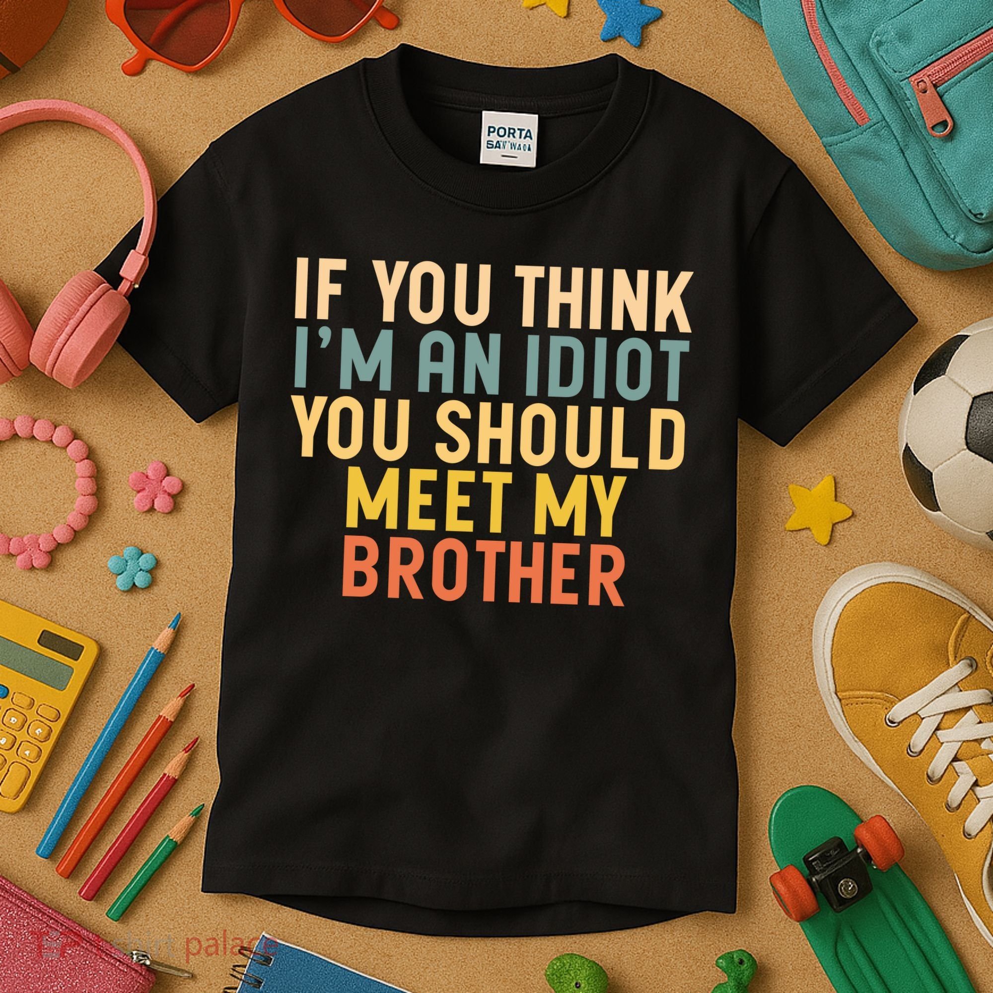 If You Think I'm An Idiot You Should Meet My Brother Kids T-Shirt