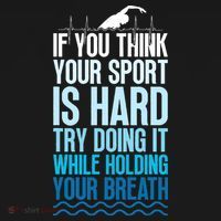 If You Think Your Sport Is Hard Try Doing It Holding Breath Kids Sweatshirt thumb 2