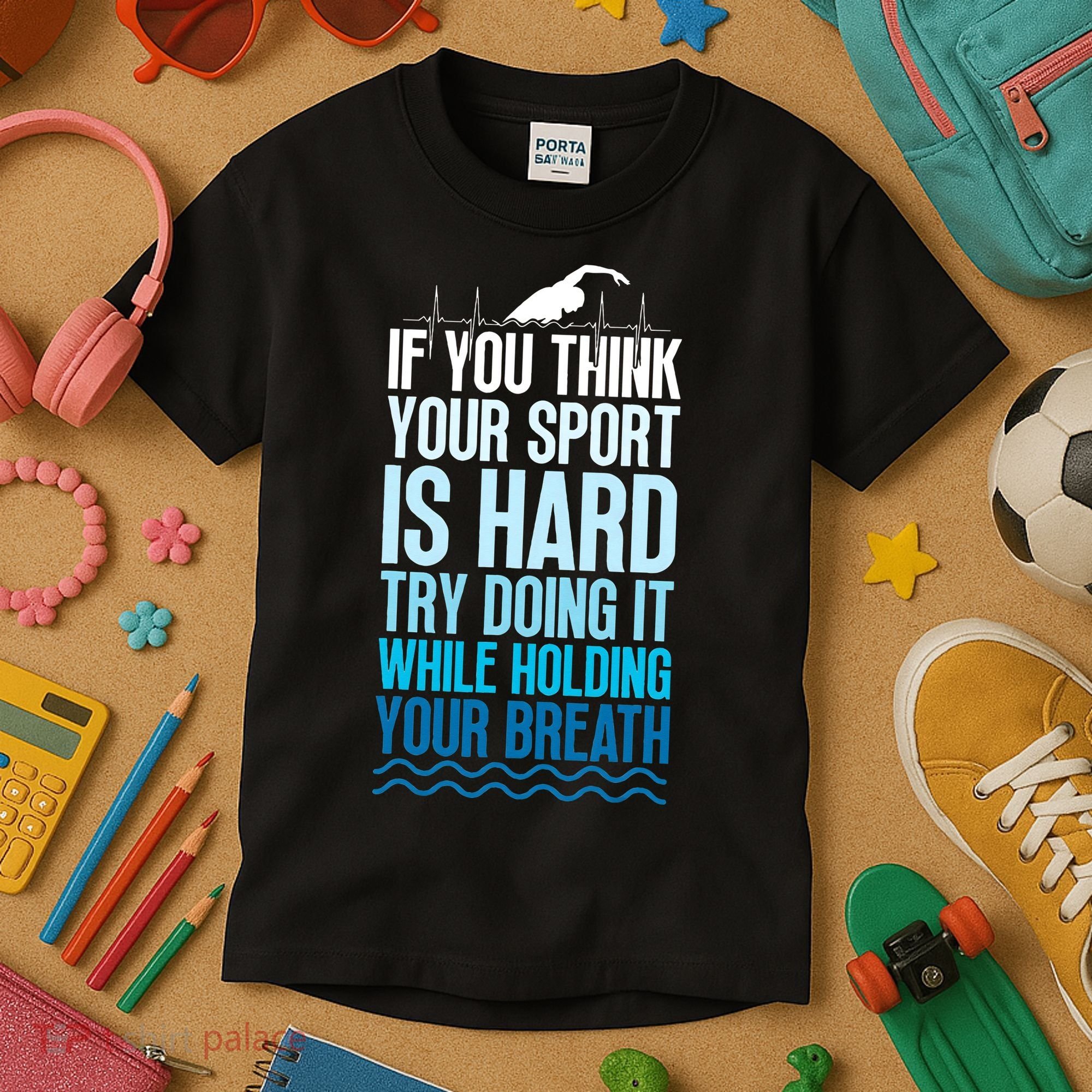 If You Think Your Sport Is Hard Try Doing It Holding Breath Kids T-Shirt