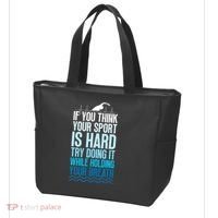 If You Think Your Sport Is Hard Try Doing It Holding Breath Tote Bag thumb 3