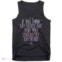 If You Think My Hands Are Full You Should See My Heart Sweat Tank Top thumb 0