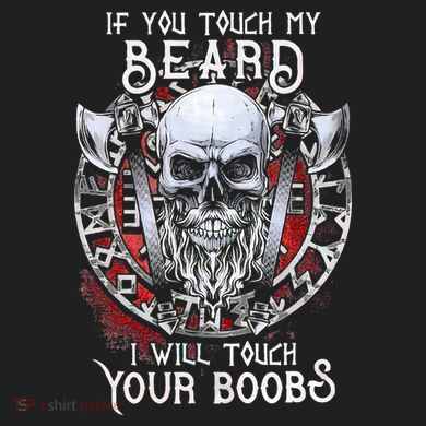 If You Touch My Beard I Will Touch Your Boobs Comfort Colors Heavyweight Long Sleeve T-Shirt