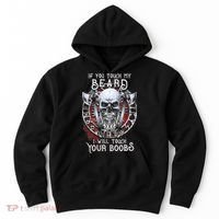 If You Touch My Beard I Will Touch Your Boobs Hoodie thumb 0