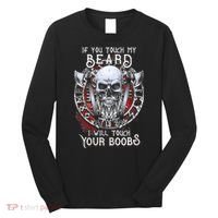 If You Touch My Beard I Will Touch Your Boobs Long Sleeve Shirt thumb 0