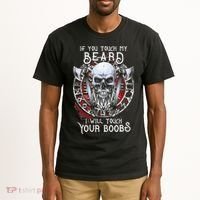If You Touch My Beard I Will Touch Your Boobs Tall T-Shirt thumb 2
