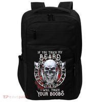 If You Touch My Beard I Will Touch Your Boobs Impact Tech Backpack thumb 0