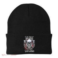 If You Touch My Beard I Will Touch Your Boobs Beanie thumb 0