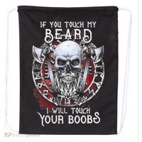 If You Touch My Beard I Will Touch Your Boobs Drawstring Bag thumb 0
