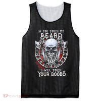 If You Touch My Beard I Will Touch Your Boobs Mesh Reversible Basketball Jersey Tank thumb 0
