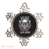 If You Touch My Beard I Will Touch Your Boobs Ornament thumb 0
