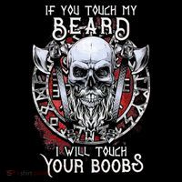 If You Touch My Beard I Will Touch Your Boobs Ornament thumb 1