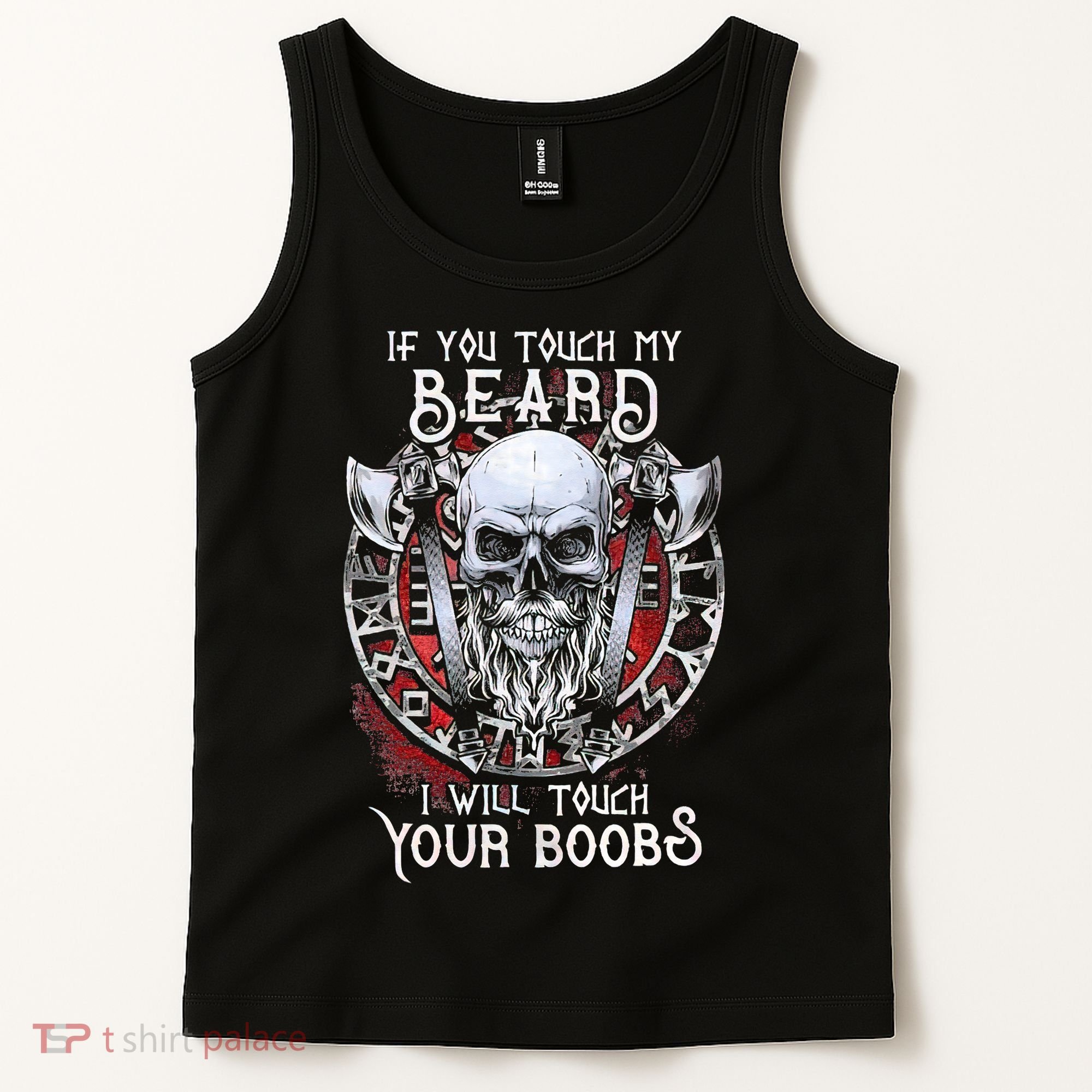 If You Touch My Beard I Will Touch Your Boobs Tank Top