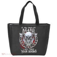 If You Touch My Beard I Will Touch Your Boobs Tote Bag thumb 0