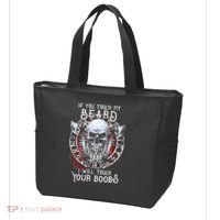 If You Touch My Beard I Will Touch Your Boobs Tote Bag thumb 3
