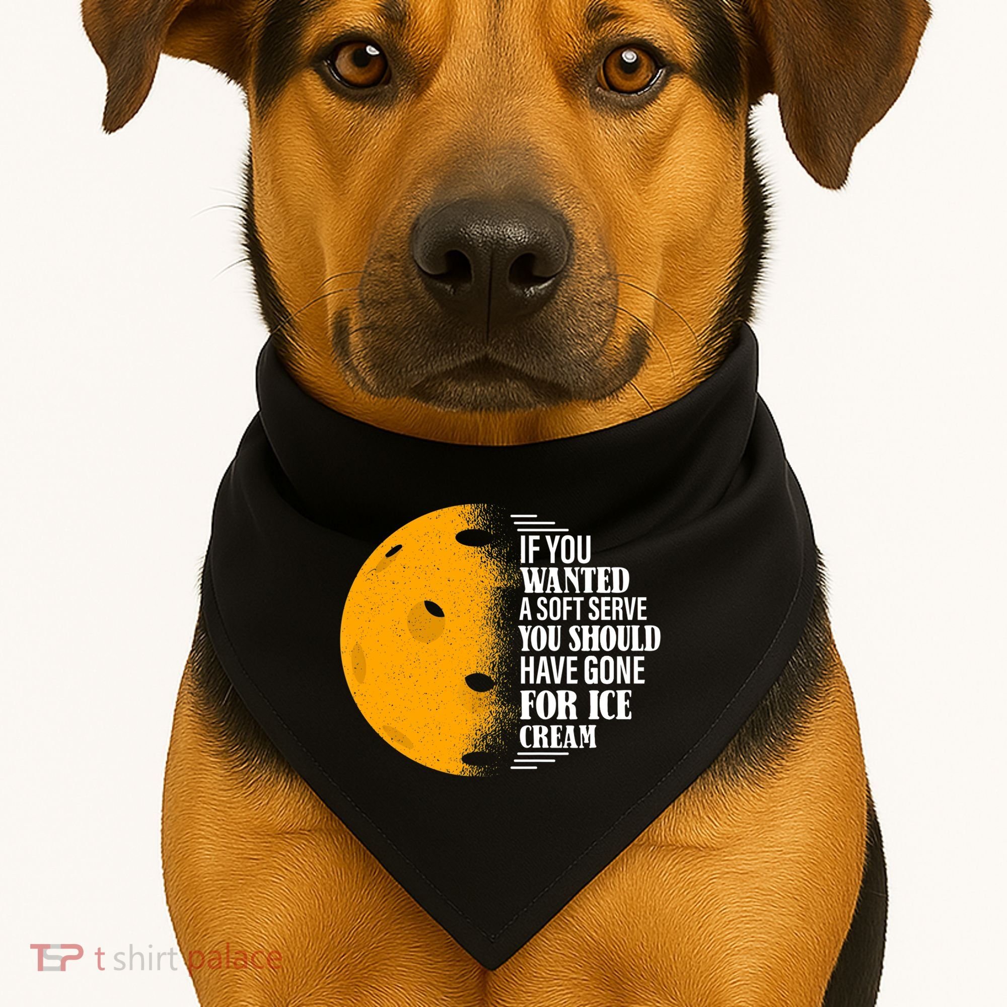 If You Wanted A Soft Serve Funny Pickleball TShirt USA-Made Doggie Bandana