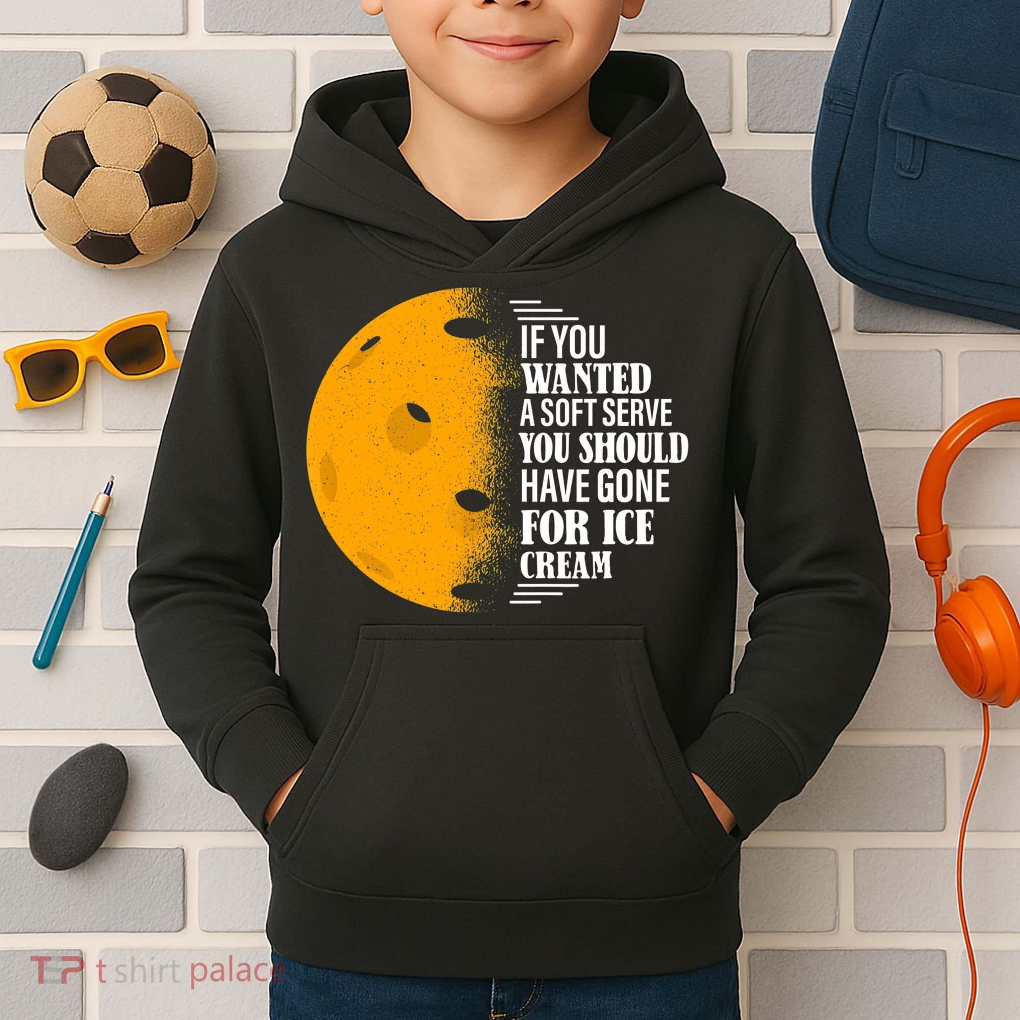 If You Wanted A Soft Serve Funny Pickleball TShirt Kids Hoodie