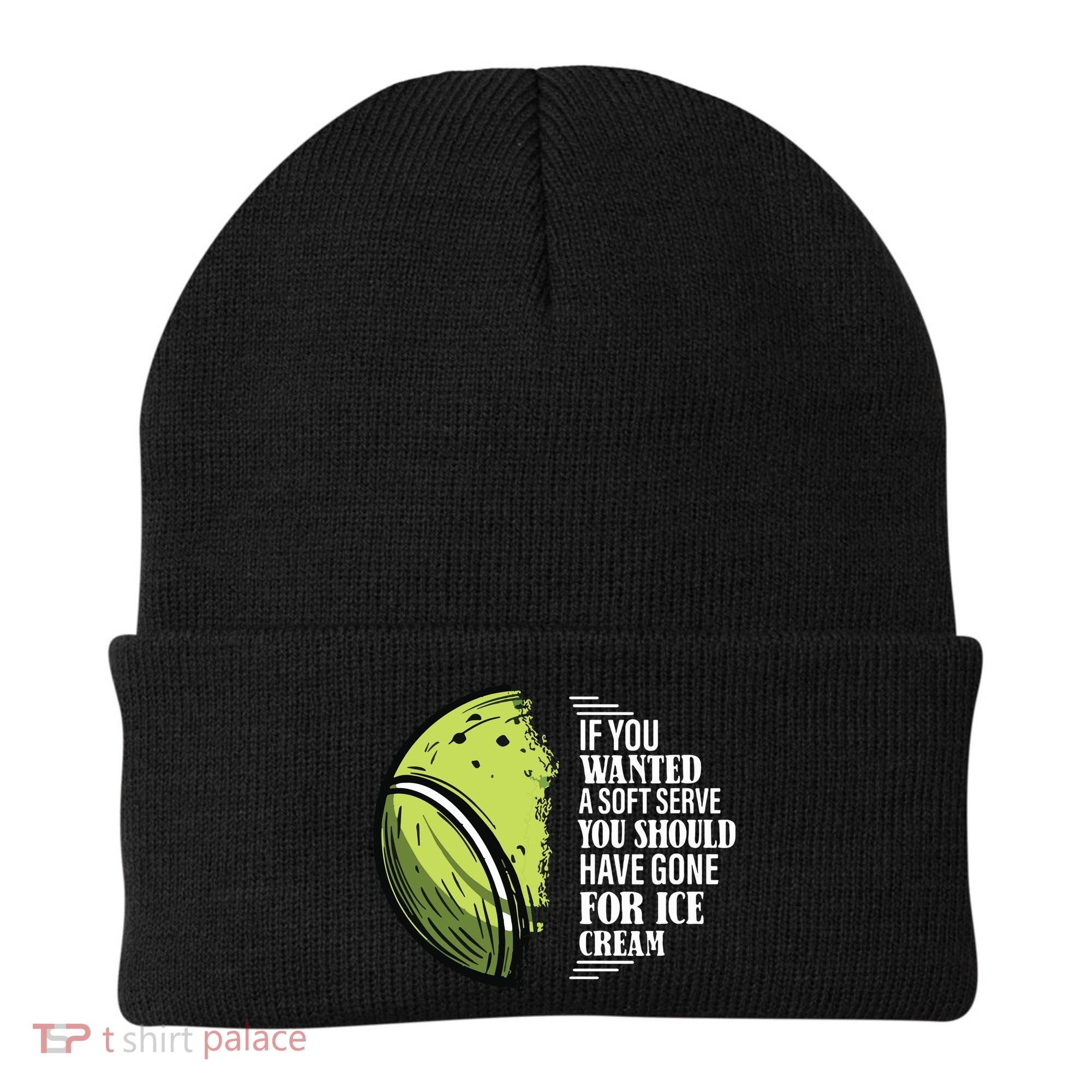If You Wanted A Soft Serve Funny Tennis Player Beanie