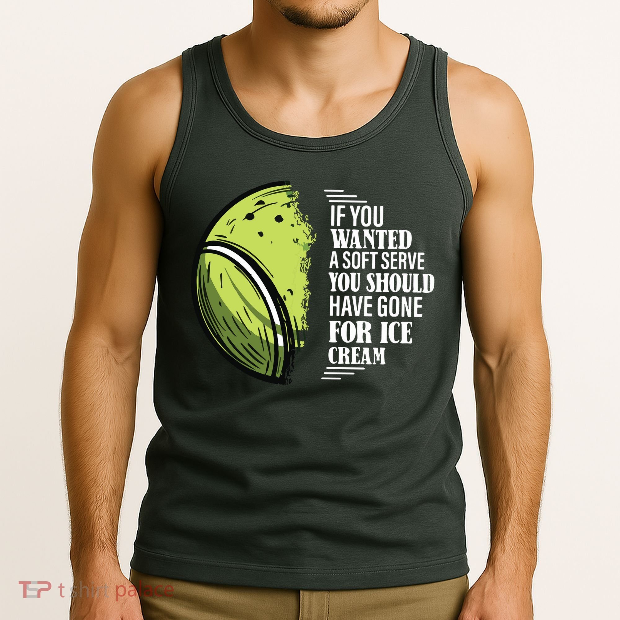 If You Wanted A Soft Serve Funny Tennis Player Tank Top