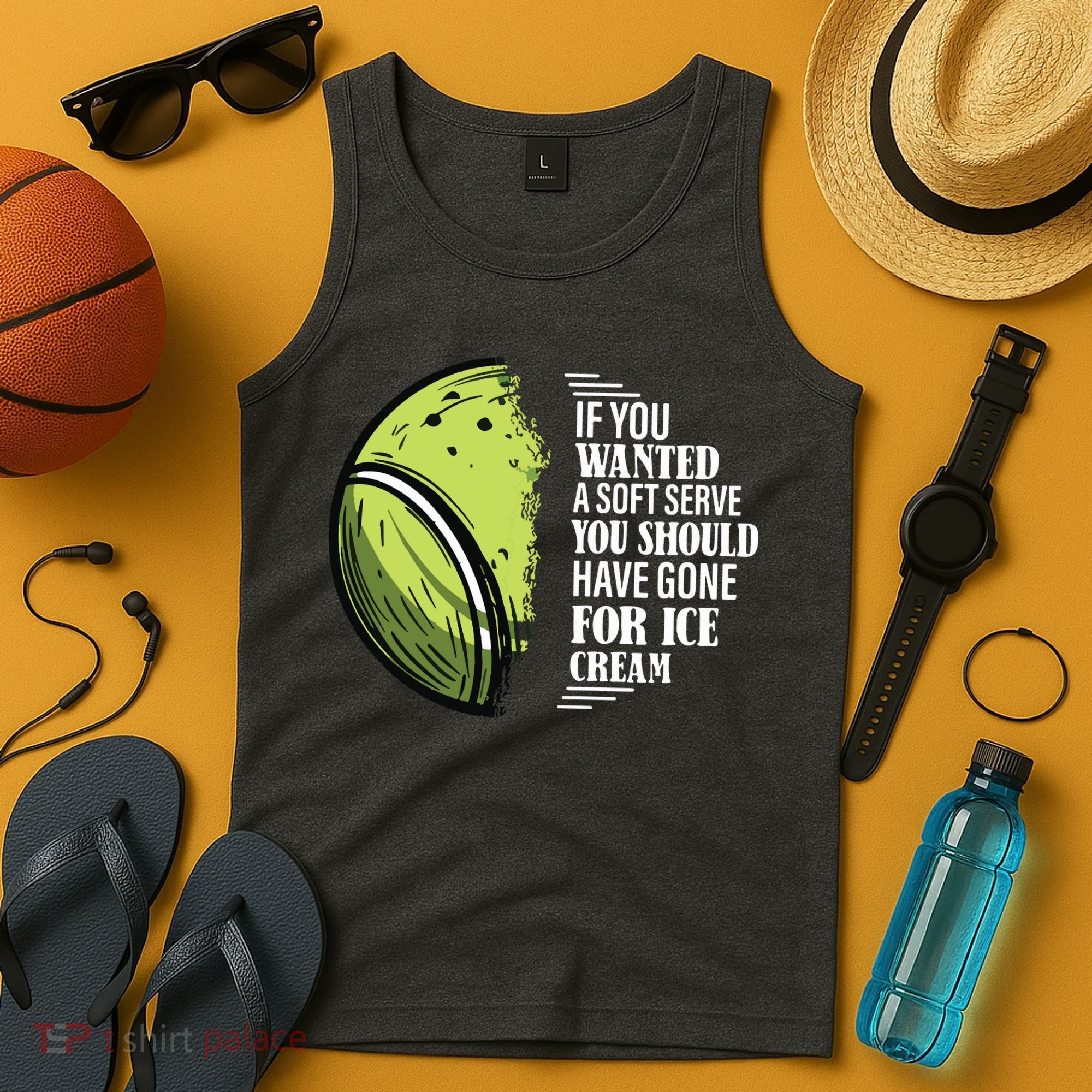 If You Wanted A Soft Serve Funny Tennis Player Tank Top