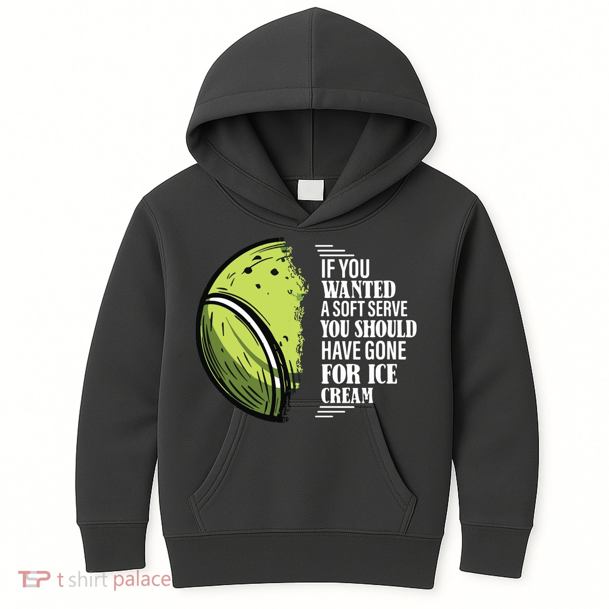 If You Wanted A Soft Serve Funny Tennis Player Kids Hoodie
