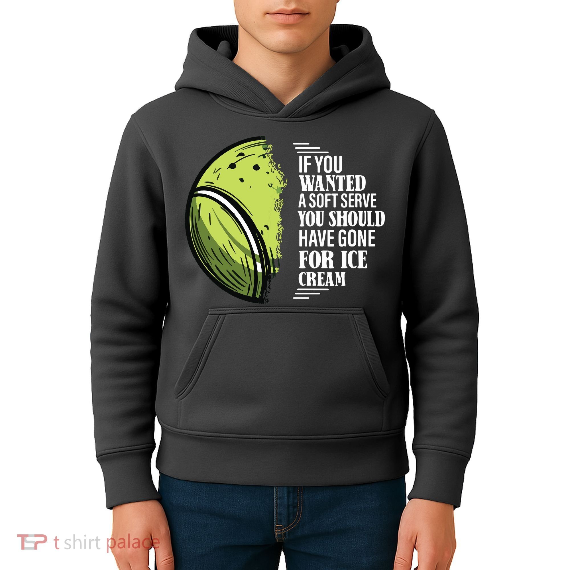 If You Wanted A Soft Serve Funny Tennis Player Kids Hoodie