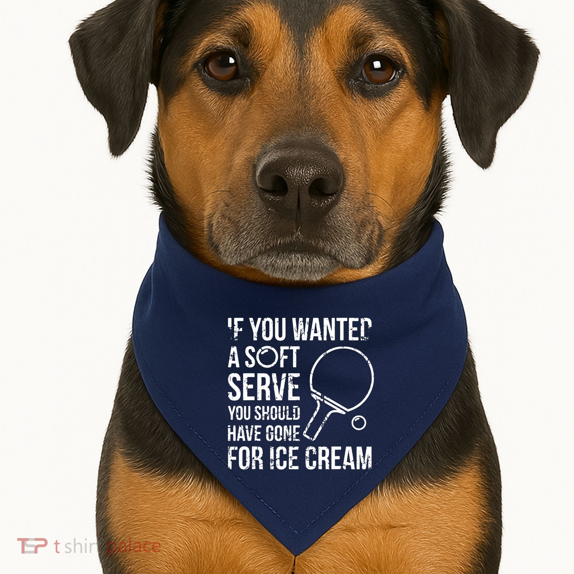 If You Wanted A Soft Serve Ping Pong USA-Made Doggie Bandana
