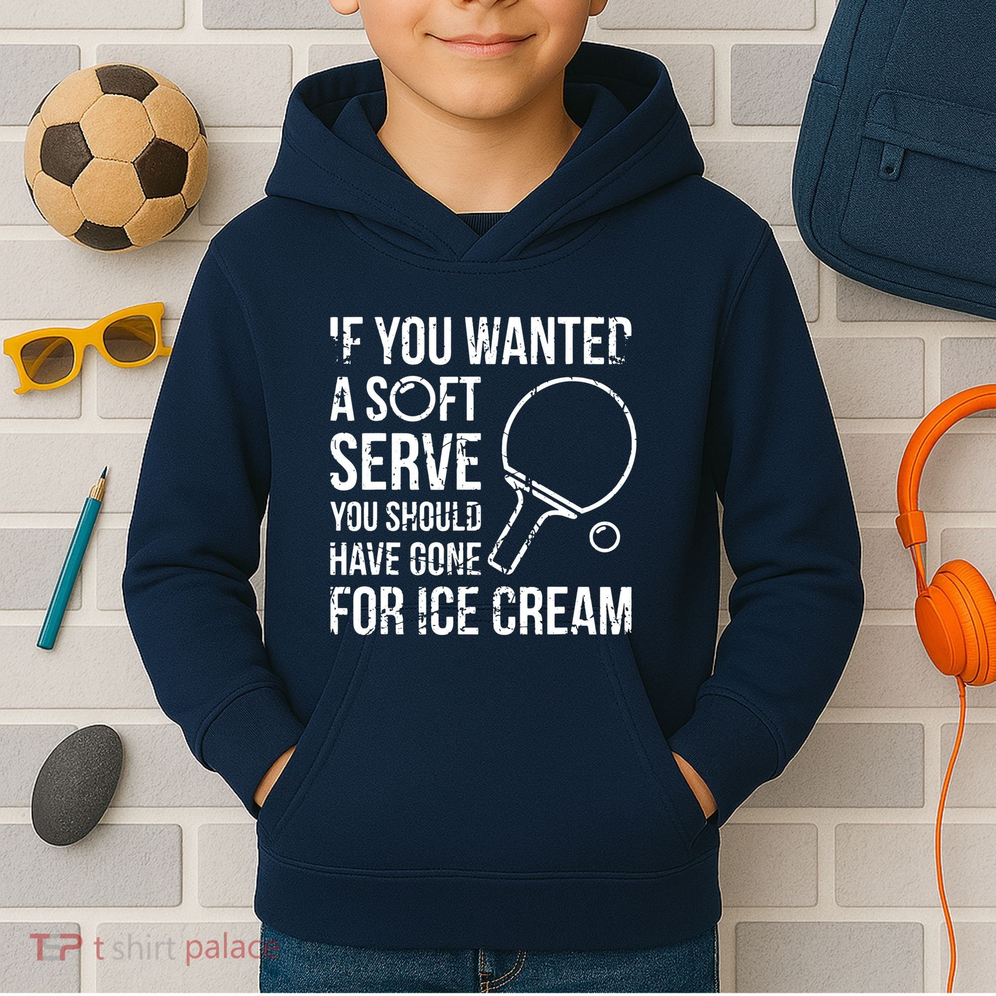 If You Wanted A Soft Serve Ping Pong Kids Hoodie