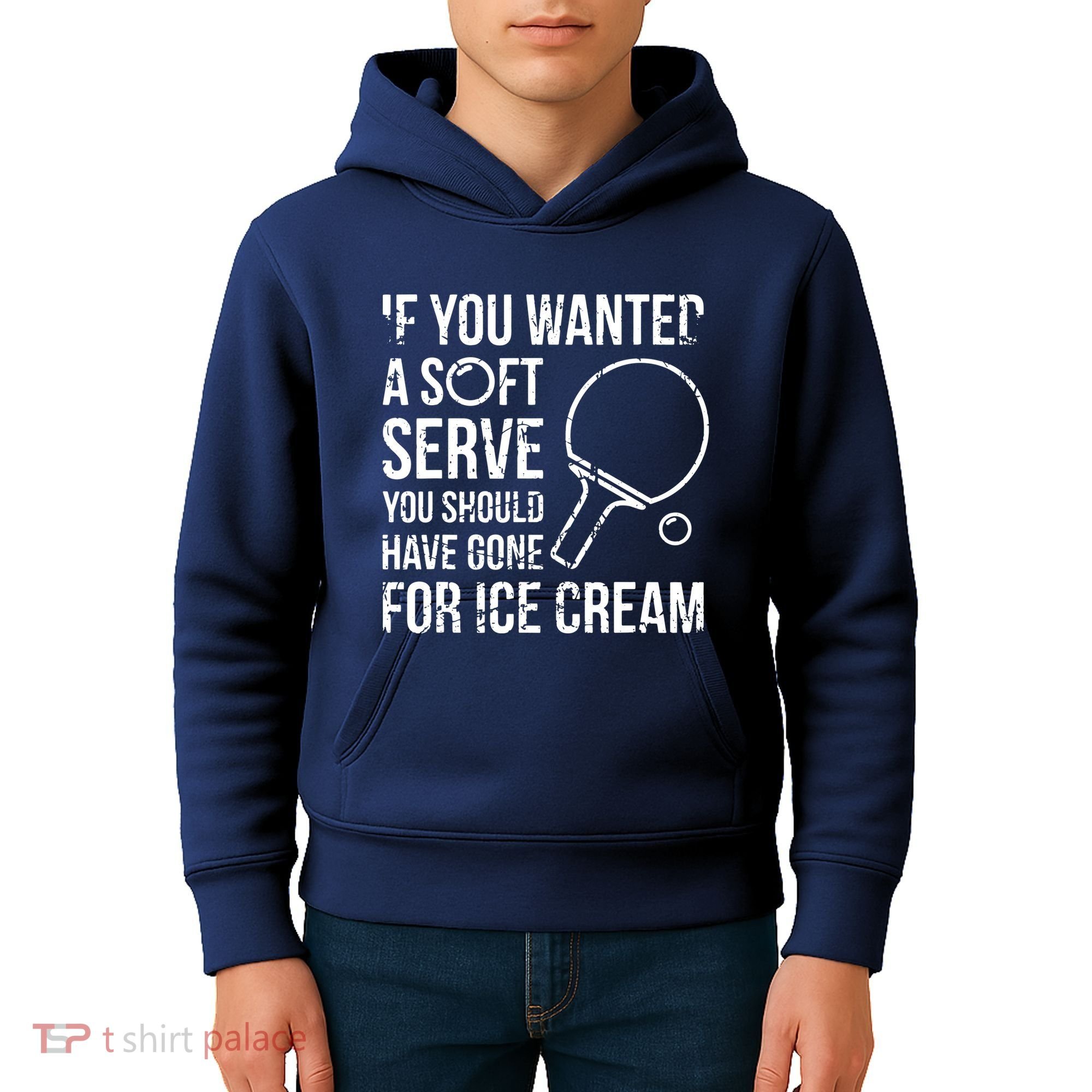 If You Wanted A Soft Serve Ping Pong Kids Hoodie