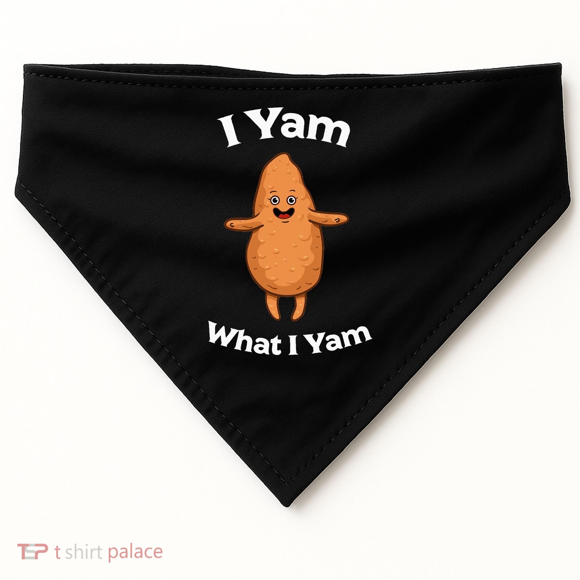I Yam What I Yam Dancing Sweet Potato USA-Made Doggie Bandana