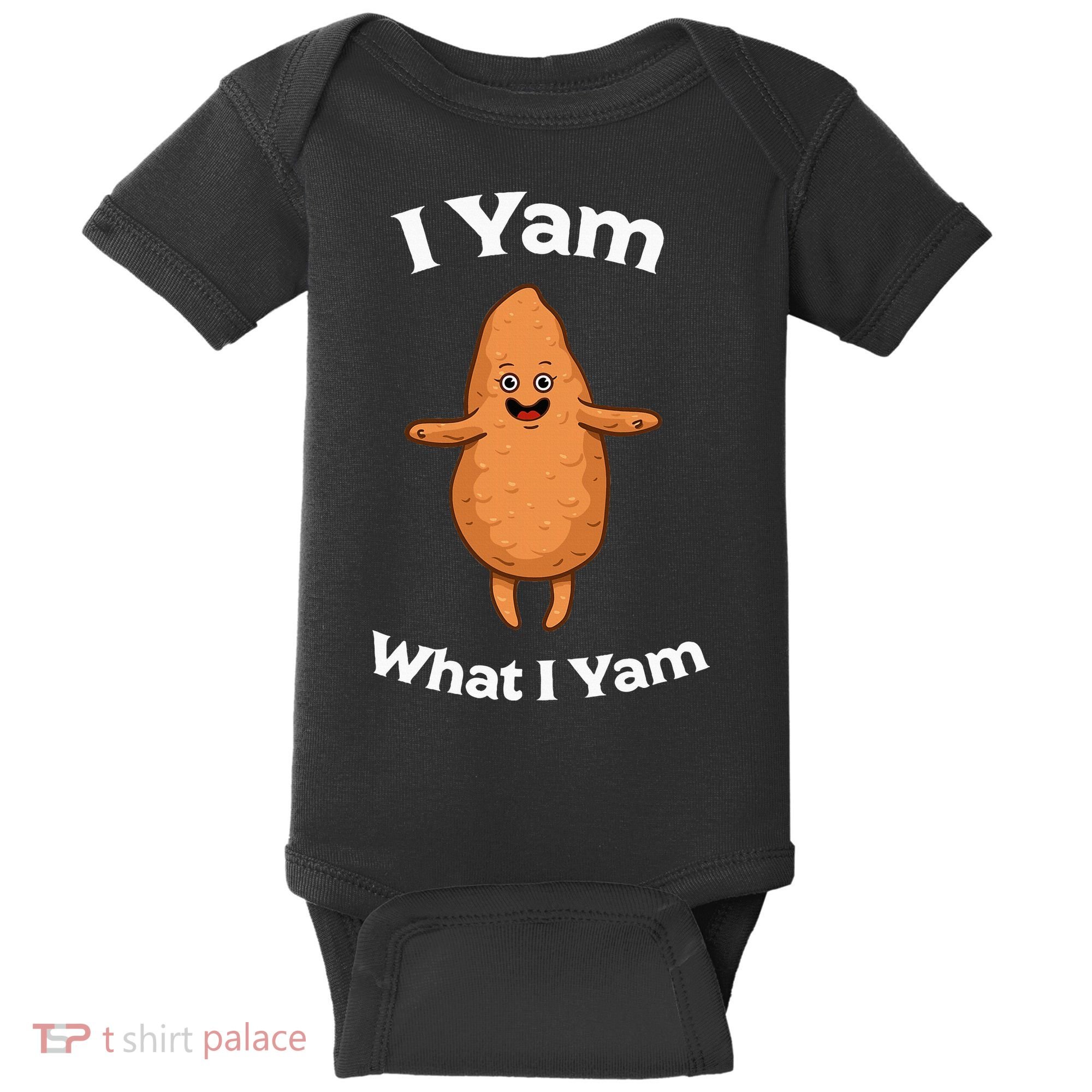 I Yam What I Yam Dancing Sweet Potato Baby Bodysuit