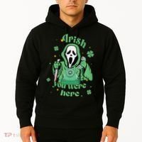 Irish You Were Here Horror Scary Patrick's Day Ghostface Hoodie thumb 2