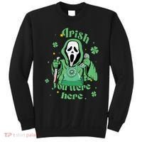 Irish You Were Here Horror Scary Patrick's Day Ghostface Sweatshirt thumb 0