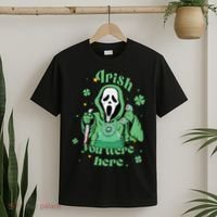 Irish You Were Here Horror Scary Patrick's Day Ghostface T-Shirt thumb 2