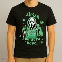 Irish You Were Here Horror Scary Patrick's Day Ghostface T-Shirt thumb 3